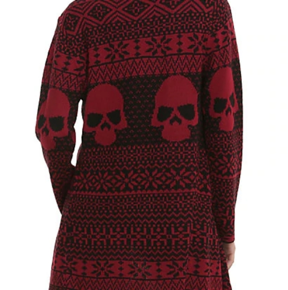 Hot Topic Sweaters - Iron fist skull cardigan